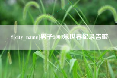 杞县男子5000米世界纪录告破