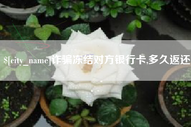 杞县诈骗冻结对方银行卡,多久返还