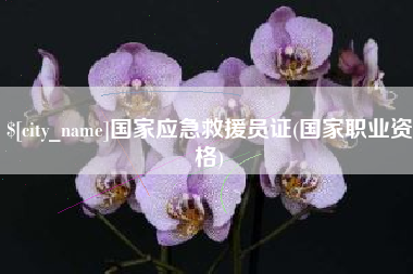 杞县国家应急救援员证(国家职业资格)