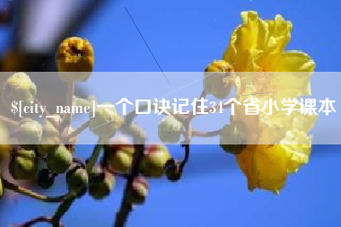 杞县一个口诀记住34个省小学课本