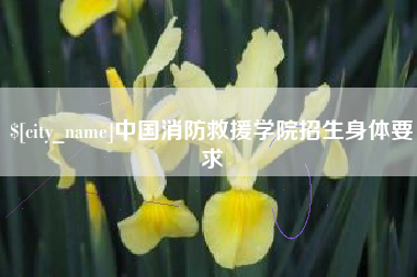 杞县中国消防救援学院招生身体要求