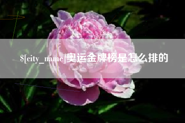 杞县奥运金牌榜是怎么排的