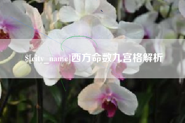 杞县西方命数九宫格解析