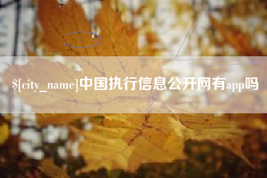 杞县中国执行信息公开网有app吗