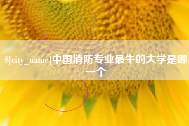 杞县中国消防专业最牛的大学是哪一个