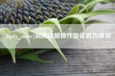 杞县消防设施操作员证真伪查询