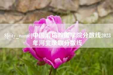 杞县中国消防救援学院分数线2023年河北录取分数线