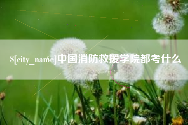 杞县中国消防救援学院都考什么