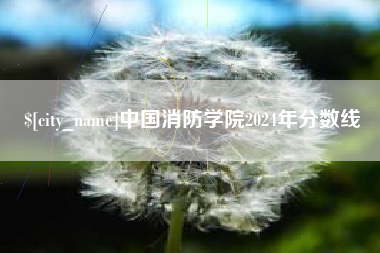 杞县中国消防学院2024年分数线