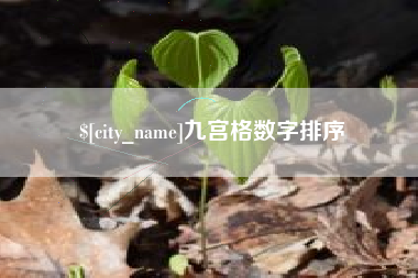 杞县九宫格数字排序