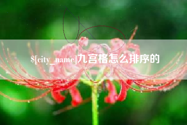 杞县九宫格怎么排序的