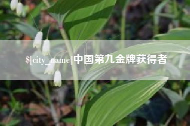 杞县中国第九金牌获得者