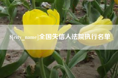 杞县全国失信人法院执行名单