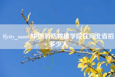 杞县中国消防救援学院在河北省招多少人