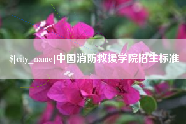 杞县中国消防救援学院招生标准