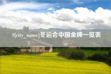 杞县冬运会中国金牌一览表