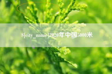 杞县2020年中国5000米