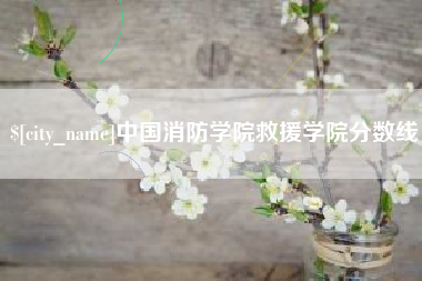 杞县中国消防学院救援学院分数线